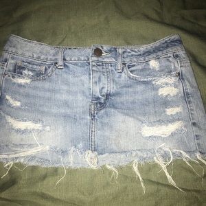 American eagle jean skirt!